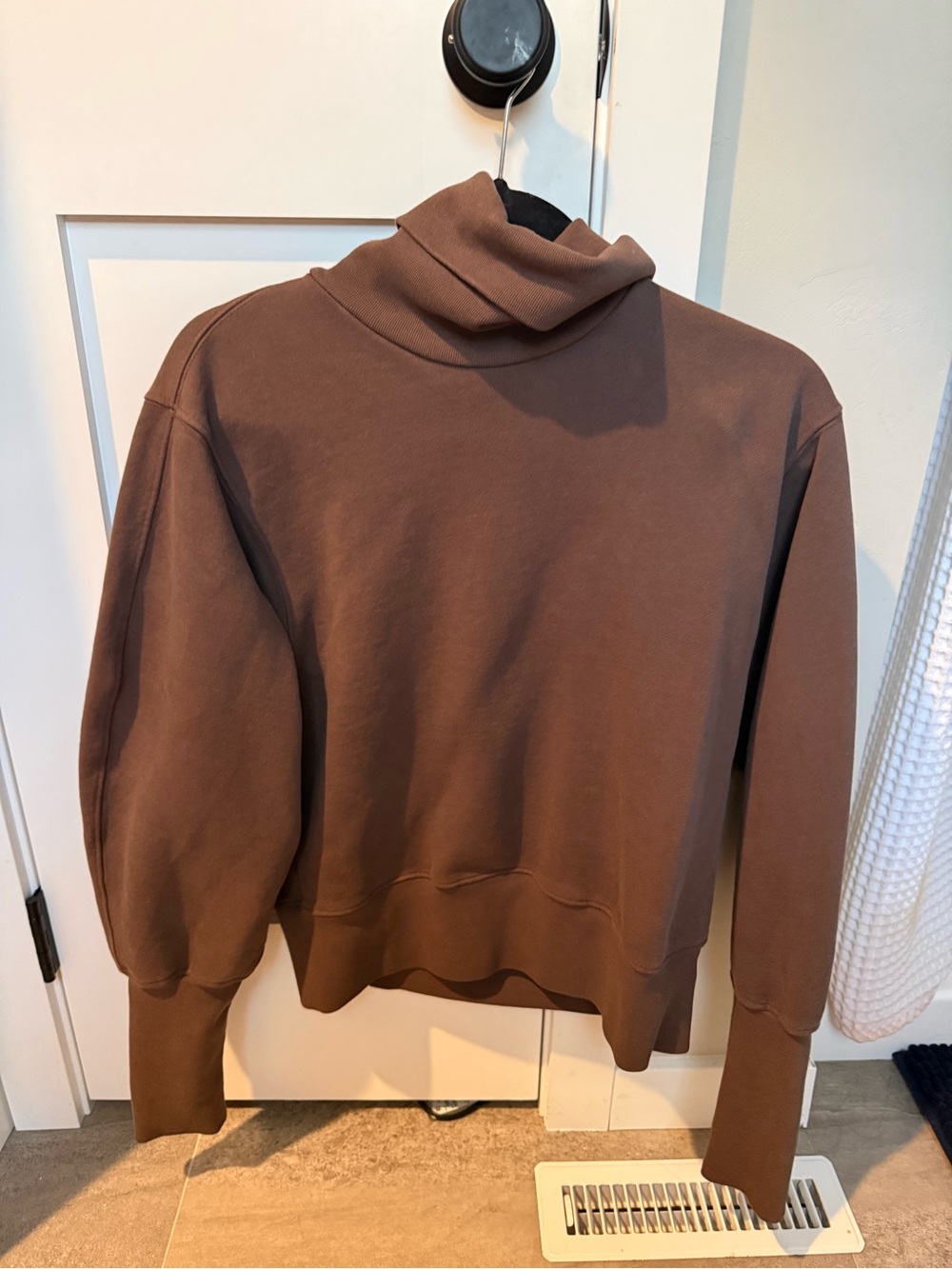 Agolde Chocolate Brown Turtleneck Sweatshirt